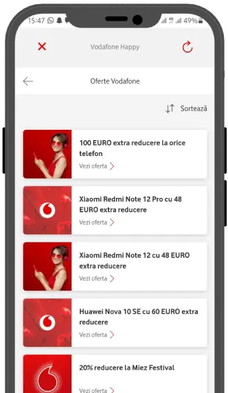My Vodafone - Descoperă noile funcționalități din aplicația Vodafone