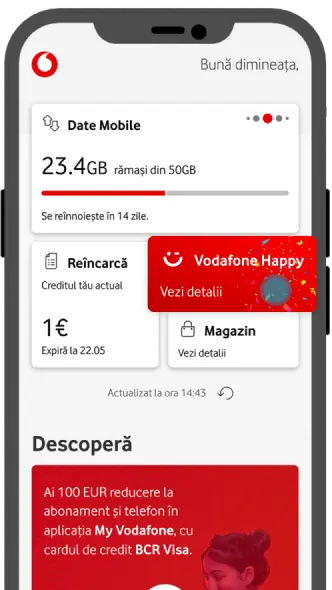 My Vodafone - Descoperă noile funcționalități din aplicația Vodafone
